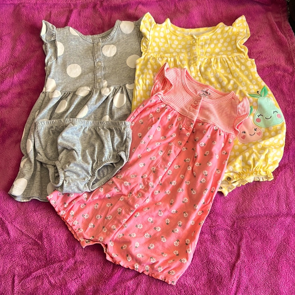 Bundle of Carter’s 24M Rompers and Dress